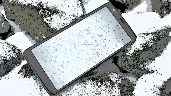 Smartphone im Schnee Das ist der denkbar schlechteste Aufenthaltsort für ein Smartphone - draußen bei Schneeregen! Gerade im Winter sollten Sie auf Ihren "Taschencomputer" besonders gut aufpassen!